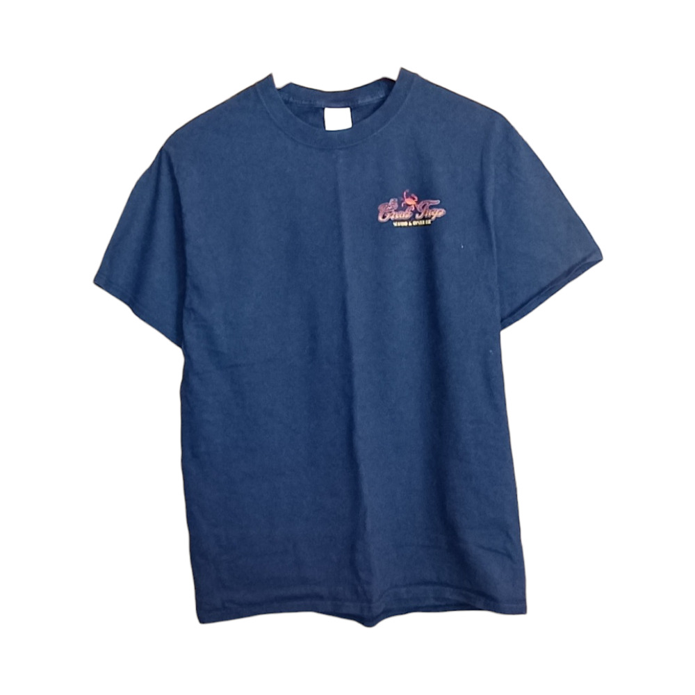 Unisex Medium Blue Crab Trap Graphic T-shirt